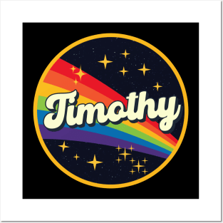 Timothy // Rainbow In Space Vintage Style Posters and Art